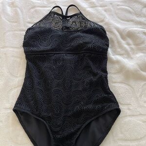 One Piece Black Bathingsuit Size Medium